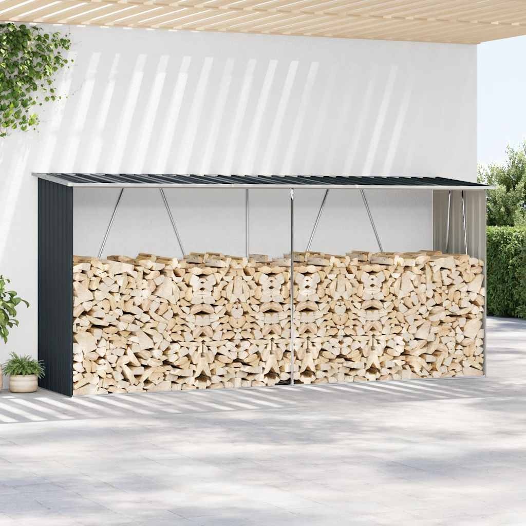 VidaXL Haardhoutschuur 330cm Antraciet - 34% Korting!