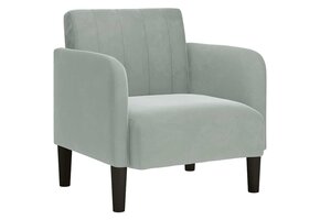 VidaXL Fauteuil Fluweel Lichtgrijs - 52% Korting