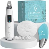 Gezichtsset met 4 stappen: Mee-eterzuiger met 5 sproeiers + elektrische gezichtsreiniger + handdoek voor het openen van poriën, extractor en poriënreiniger voor thuis