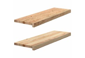 vidaXL Vensterbanken 2x Massief Eikenhout - 60% Korting