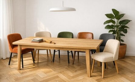 Retour eetkamerstoelen: zo combineer je een set slim en bespaar je tot 50%