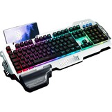 RedThunder K900 Gaming Toetsenbord Halbmechanisch, QWERTZ DUITSE Lay-out, RGB-toetsenbord met Achtergrondverlichting, Volledig Metalen Paneel, Toetsenbord voor PC/Laptop/Xbox One Gamer