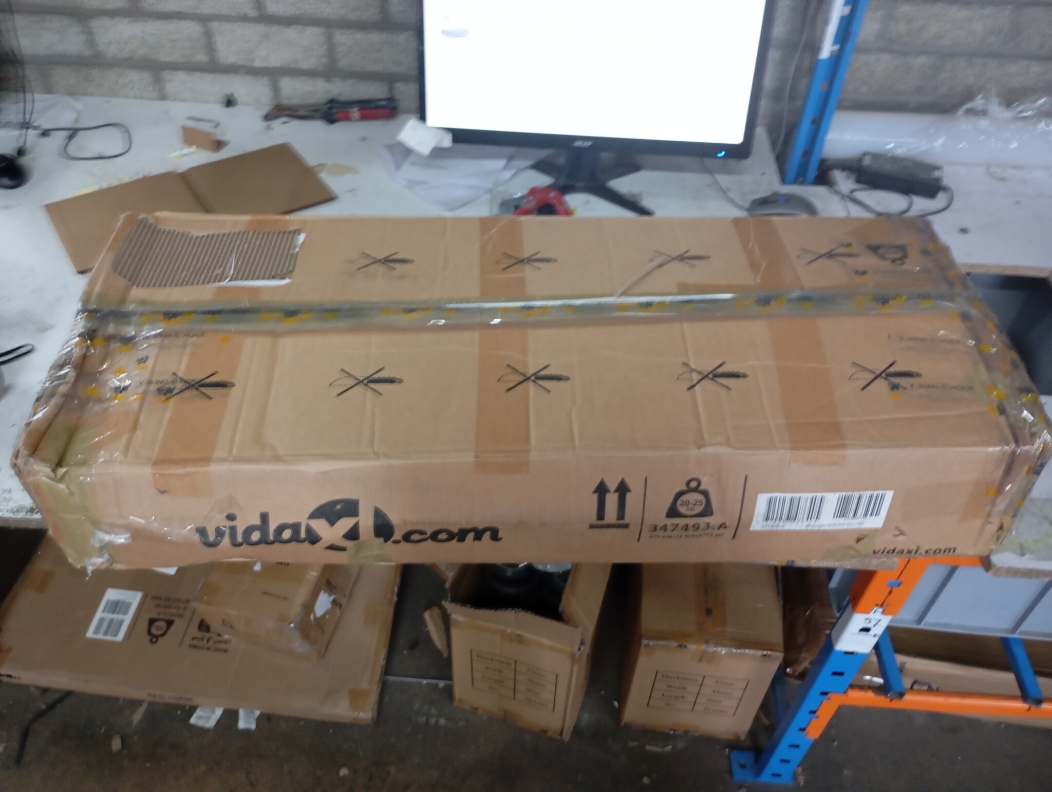 vidaXL Bedframe Grijs 120x200cm - 75% Korting