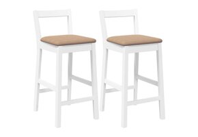 vidaXL Barkrukken (2 stuks) Wit - 46% Korting!