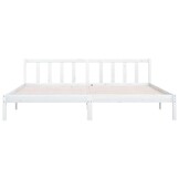 vidaXL Bedframe massief grenenhout wit 200x200 cm