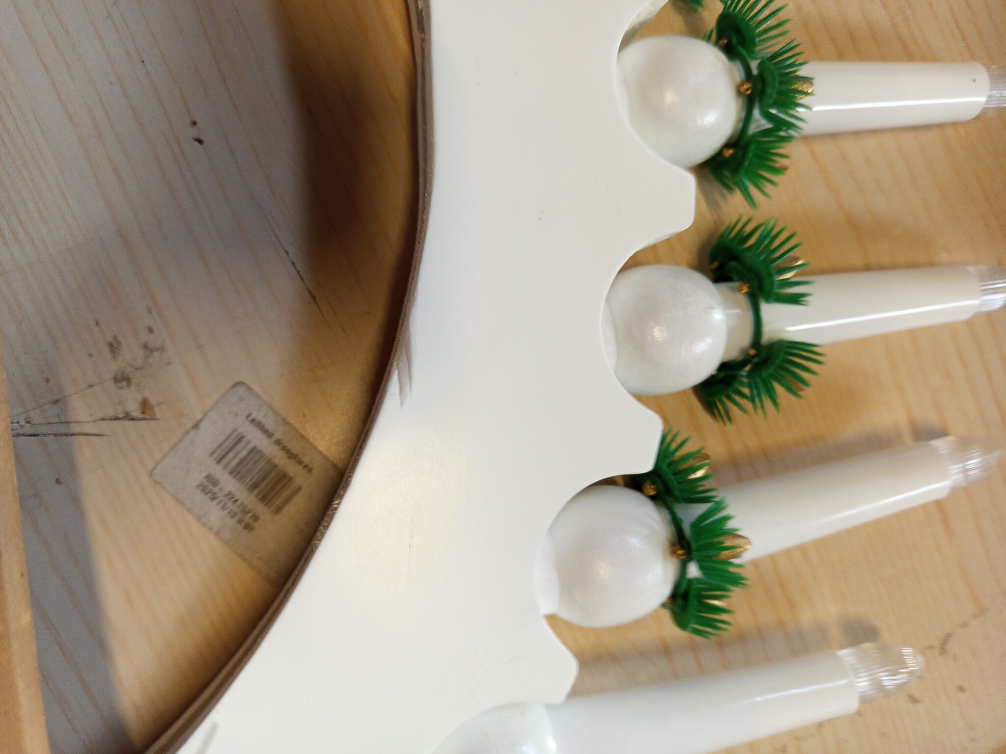 vidaXL Kerst Kaarsenboog met 10 LED Kaarsen Wit 47 x 5 x 29 cm