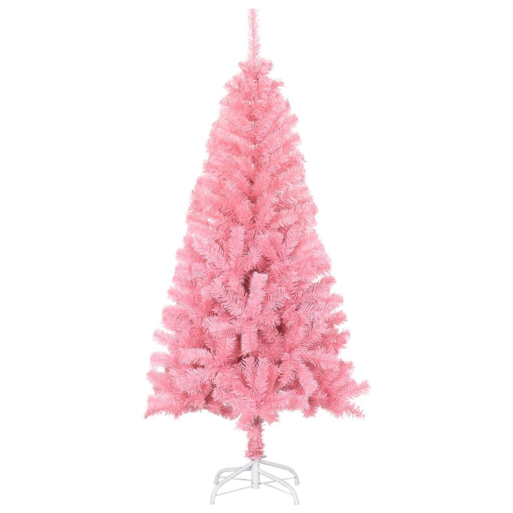 vidaXL Kunstkerstboom met standaard 150 cm PVC roze