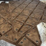 HiiFeuer Middeleeuwse Kunstlederen Dijenharnas met Riem (Bruin/Zwart, One Size)