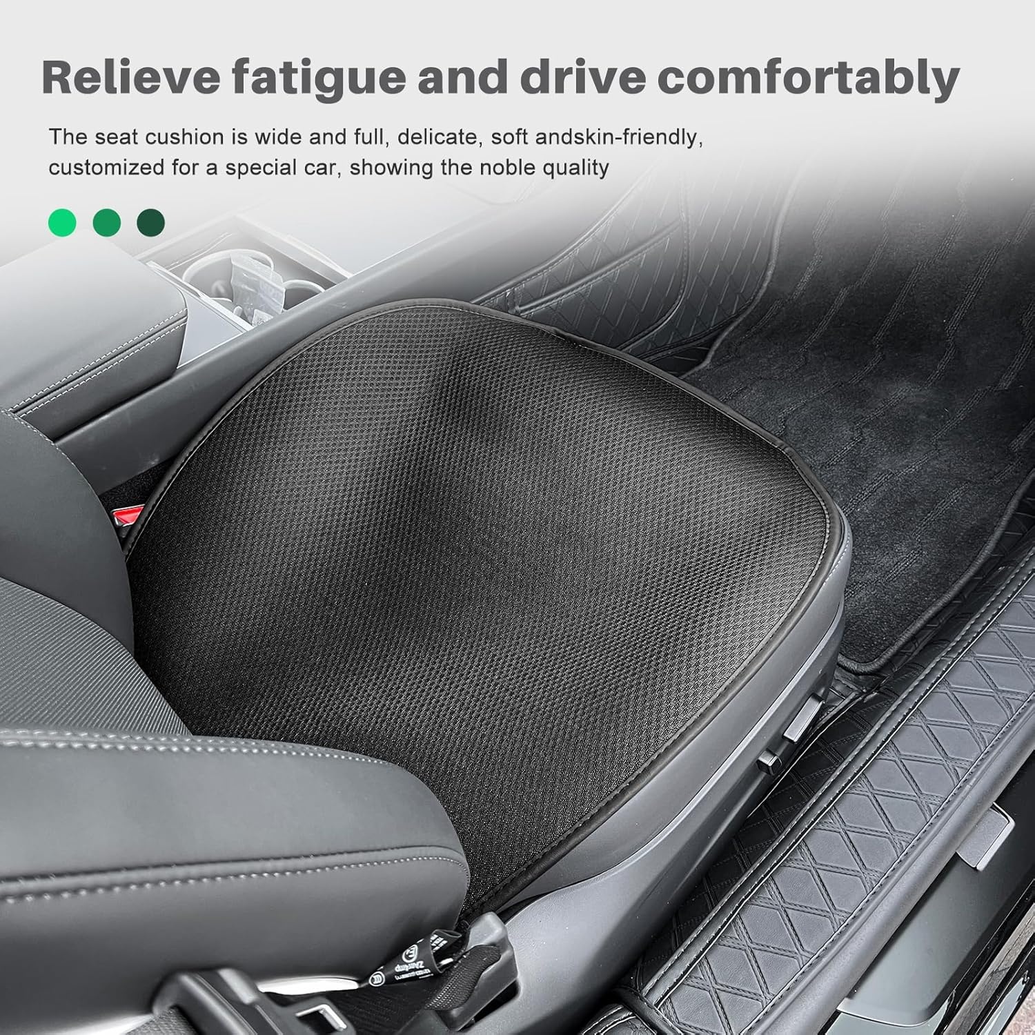 Stoelhoezen voor Tesla Model 3 2024 (Voor en Achter) - Zwart, Zijde, Antislip, Ademend