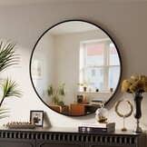 BEAUTYPEAK Ronde Spiegel Zwart 46 cm - 56% Korting!