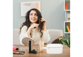 Corduroy Make-up Tas - Dames Make-up etui met Rits | 49% Korting