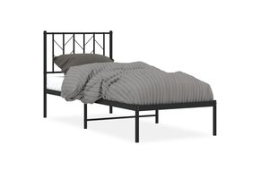 VidaXL Bedframe Metaal Zwart (75x190 cm) - 56% Korting!