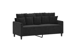 vidaXL Tweezitsbank Zwart Fluweel - 41% Korting