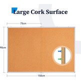 Groot Kurkbord 150x90cm met Korting: Perfect voor Kantoor & Thuis (54% Korting)