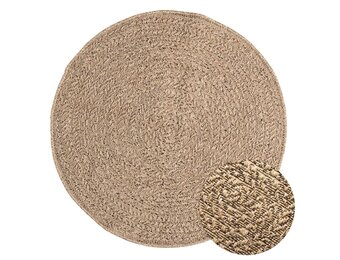 vidaXL Vloerkleed ZIZUR binnen en buiten 90 cm jute look