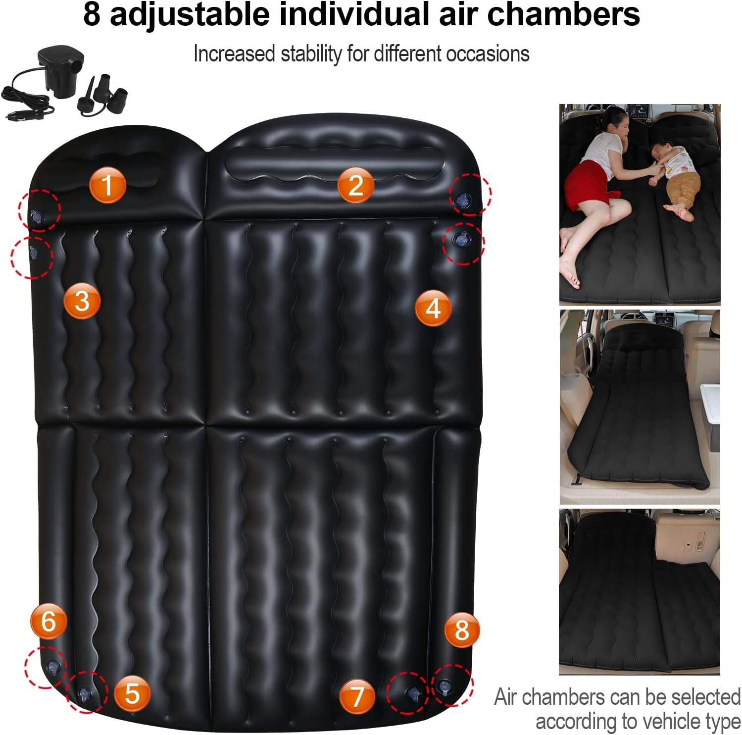 Luchtmatras Achterbank Auto & SUV (Zwart) - 34% Korting!