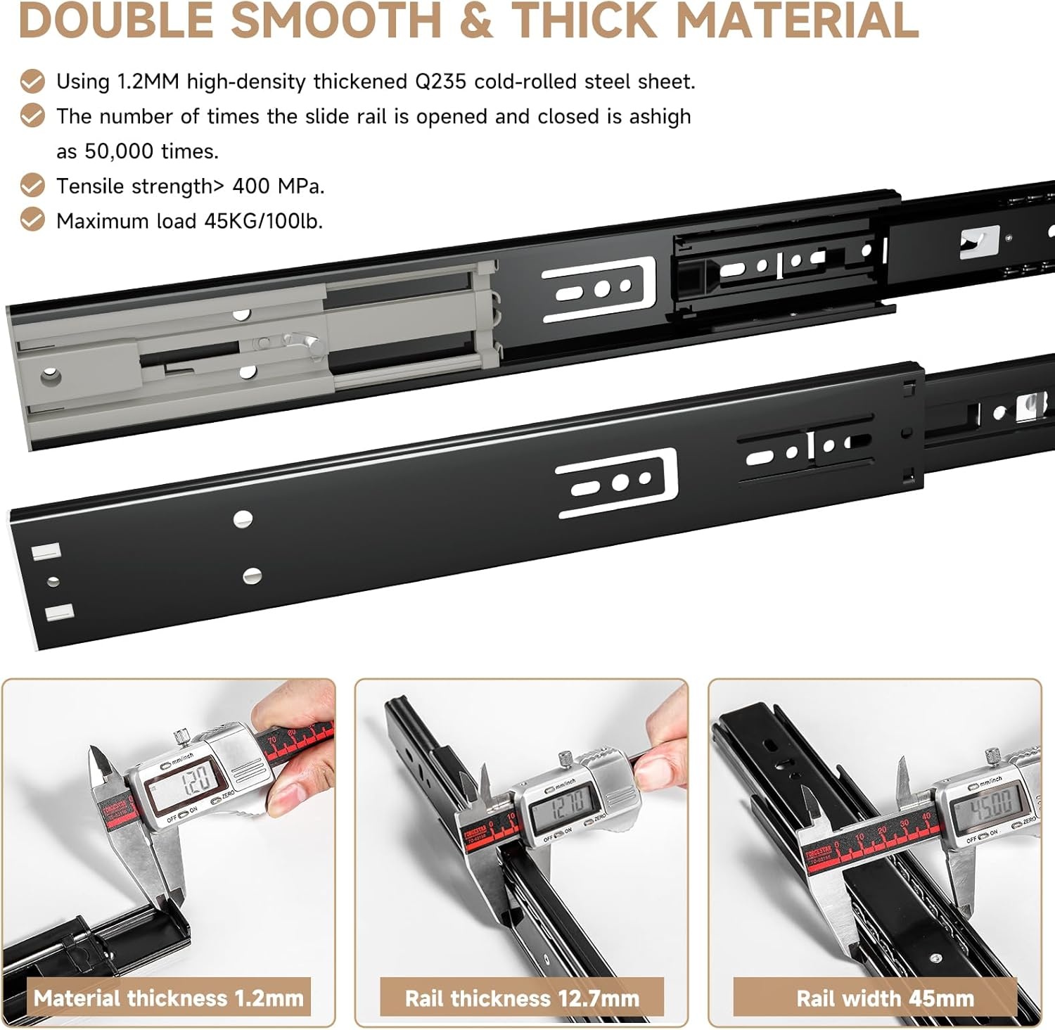 14" Zwarte Ladegeleiders (2-pack) met 28% Korting