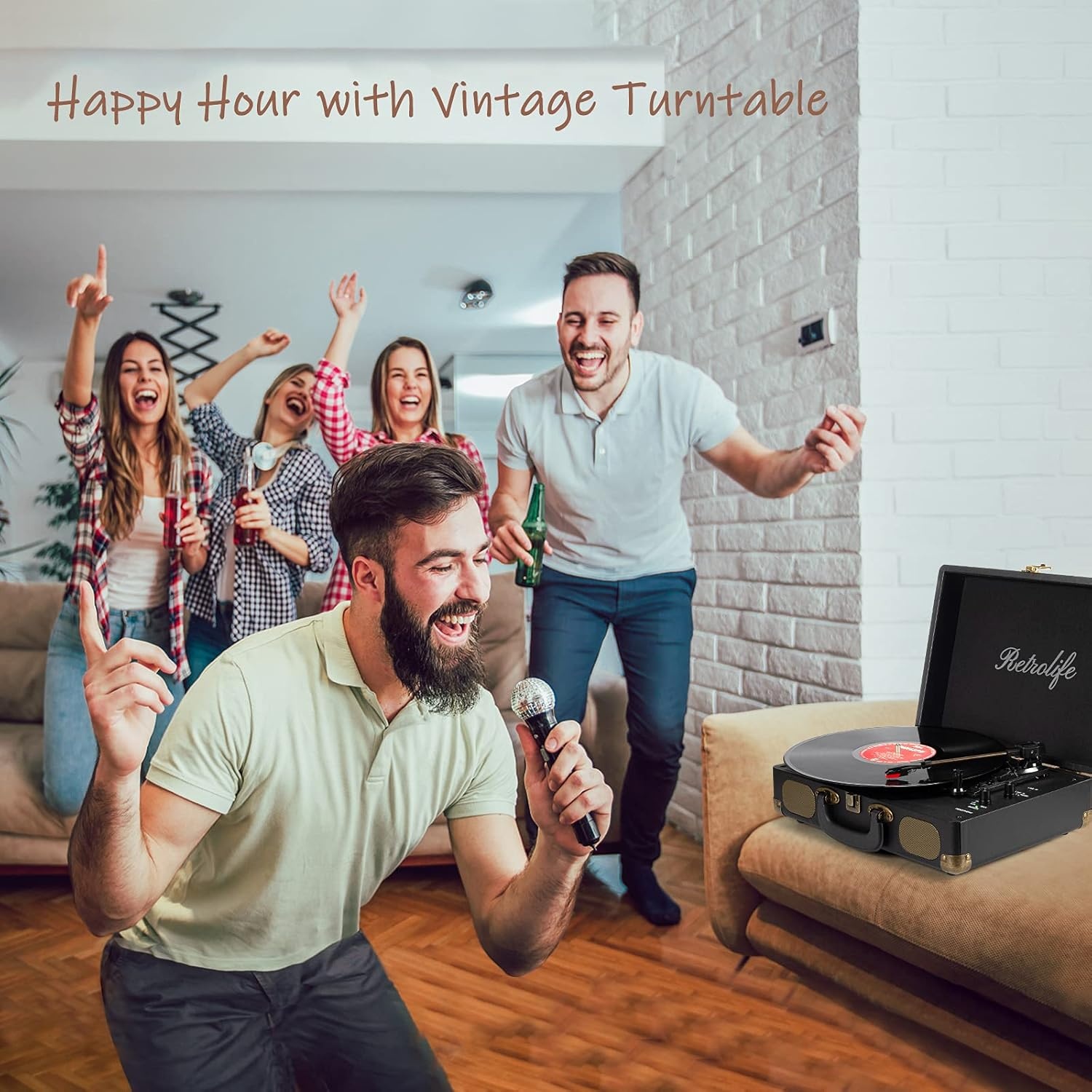 Draagbare Vinyl Draaitafel met Bluetooth & 29% Korting