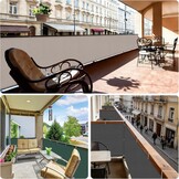 Sunnylaxx Balkonscherm Antraciet 90x400cm - 33% Korting!