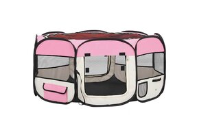 vidaXL Hondenren Inklapbaar (Roze) - 29% Korting!