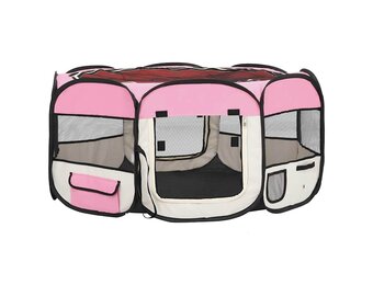 vidaXL Hondenren Inklapbaar (Roze) - 29% Korting!