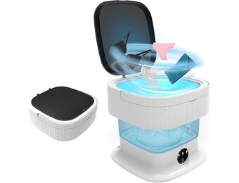 Mini Wasmachine 13L Opvouwbaar - Blauw - 53% Korting!