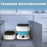 Mini Wasmachine 13L Opvouwbaar - Blauw - 53% Korting!