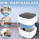 Mini Wasmachine 13L Opvouwbaar - Blauw - 53% Korting!