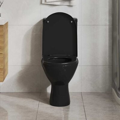VidaXL Toiletbril Soft-Close Zwart - 51% Korting