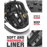 VICTGOAL MTB Fietshelm met Vizier & LED - Zwart/Wit - Nu 29% Korting!