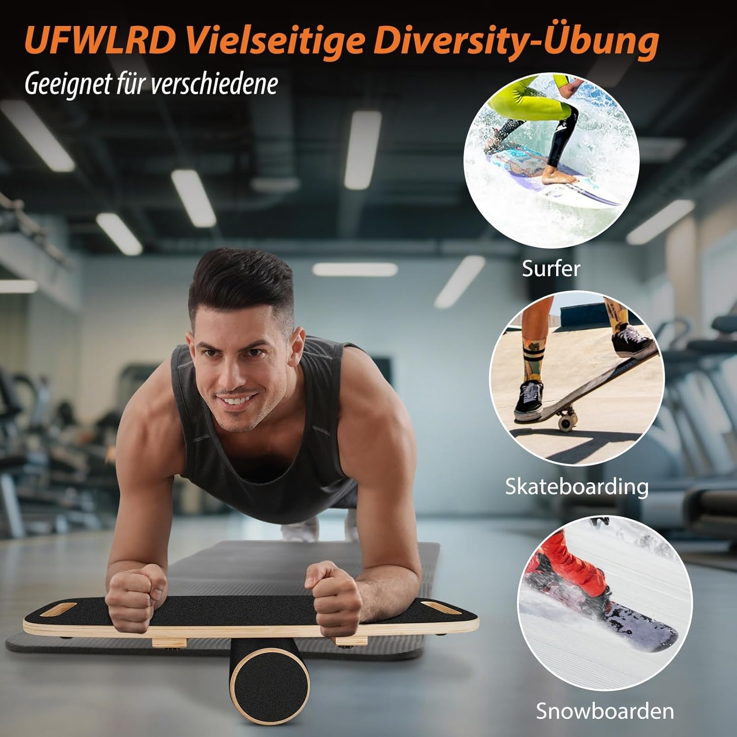 Balance Board Hout - Ski/Surf Training met 29% Korting