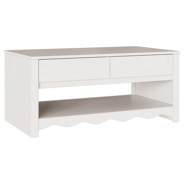 vidaXL Salontafel Met Lade Wit Grenenhout - 56% Korting!