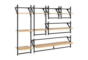 vidaXL 6-delige Wandschappenset Sonoma Eiken - 51% Korting