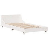 vidaXL Grenenhouten Bedframe Wit 140x200 cm - 61% Korting