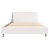 vidaXL Grenenhouten Bedframe Wit 140x200 cm - 61% Korting