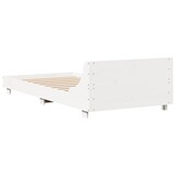 vidaXL Grenenhouten Bedframe Wit 140x200 cm - 61% Korting