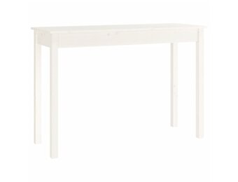 vidaXL Wandtafel Grenenhout Wit 110x40x75 cm - 75% Korting!