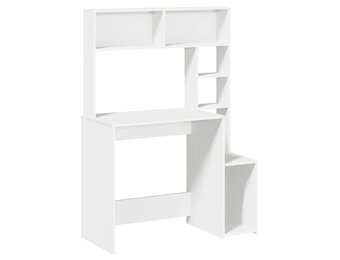 VidaXL Bureau met Schappen - Wit - 75% Korting