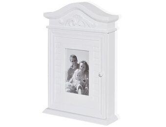 VidaXL Sleutelkastje met Fotolijst Wit - 70% Korting
