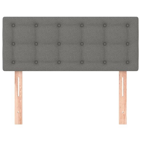 vidaXL Hoofdbord Stof Donkergrijs 90x5x78/88 cm | 59% Korting