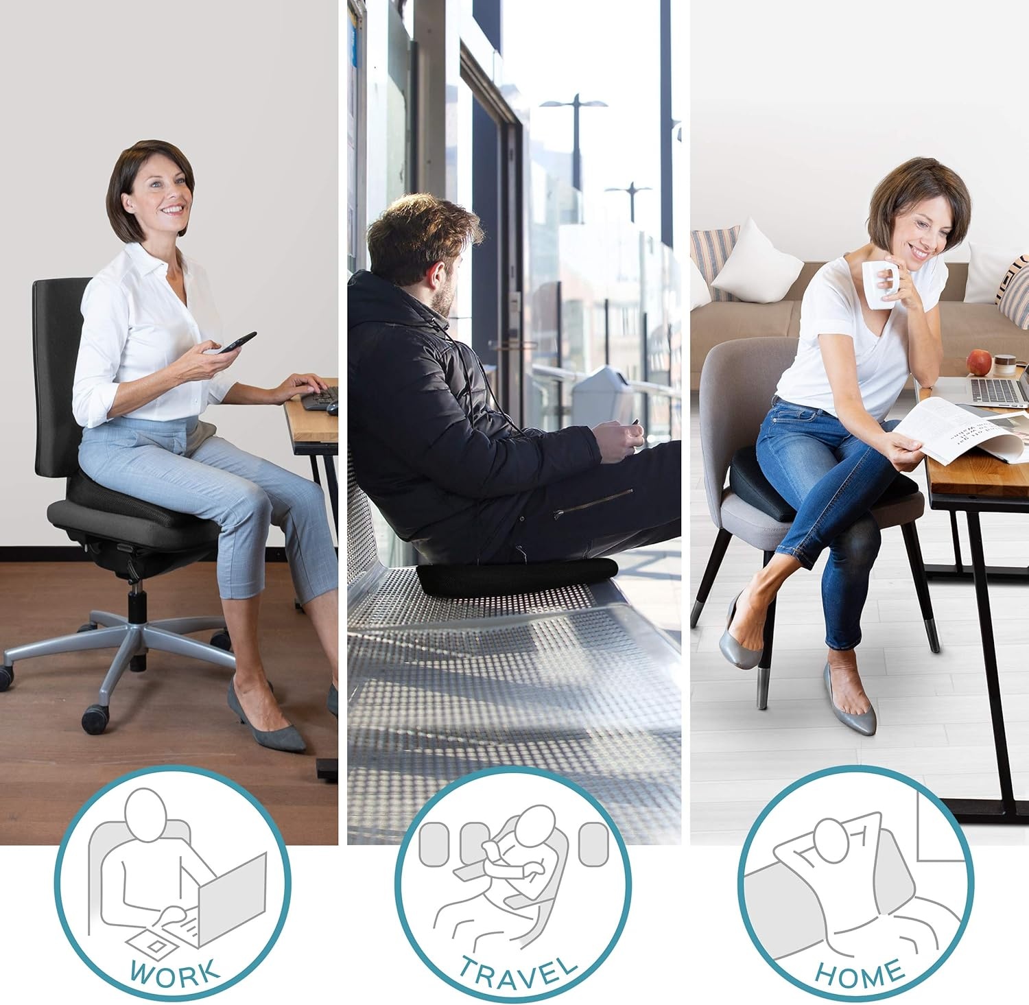 Bonmedico Ergonomisch Wigkussen Zwart - 46% Korting!