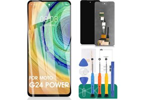Voor Moto G04 Screen Vervanging Voor Motorola Moto G24 Lcd scherm Vervanging Voor Moto G04/G24/G24 Power LCD Touchscreen Digitizer Vergadering Reparatie Kits Zwart XT2421-2 XT2423-1 Zonder Frame