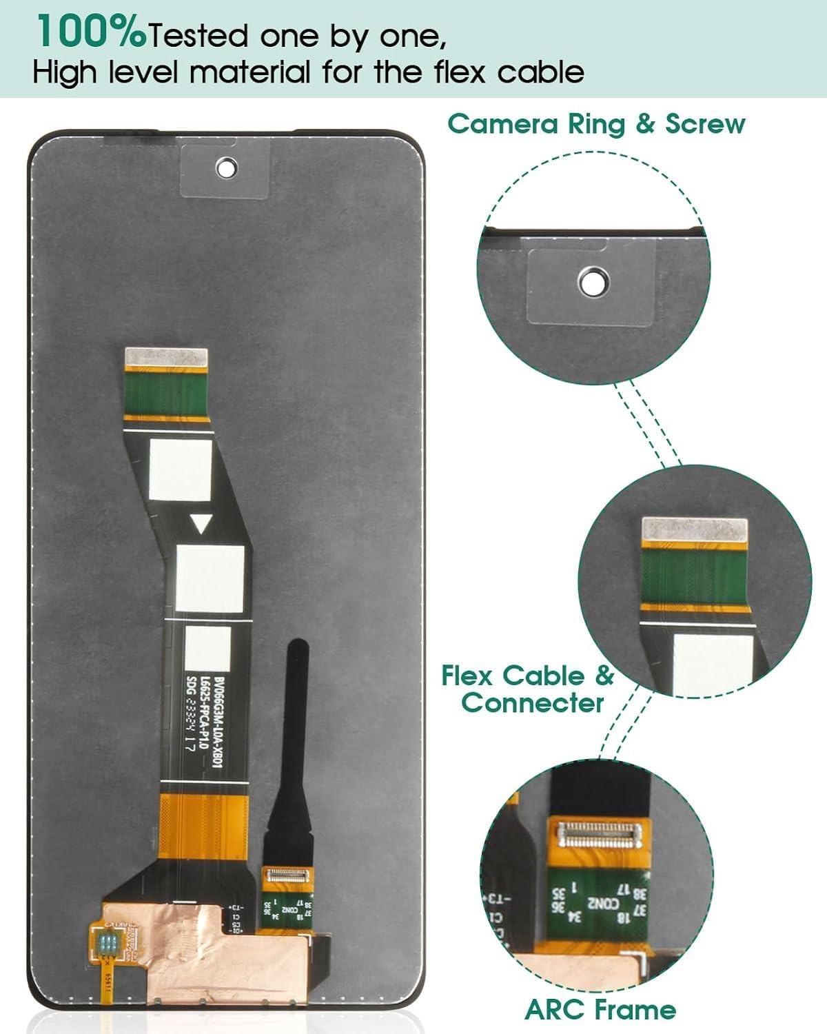 Voor Moto G04 Screen Vervanging Voor Motorola Moto G24 Lcd scherm Vervanging Voor Moto G04/G24/G24 Power LCD Touchscreen Digitizer Vergadering Reparatie Kits Zwart XT2421-2 XT2423-1 Zonder Frame