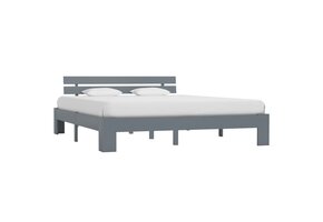 vidaXL Bedframe Grenenhout Grijs 160x200 cm | 36% Korting