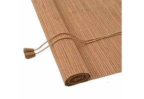 vidaXL Bamboe Rolgordijn Licht Bruin - 56% Korting!