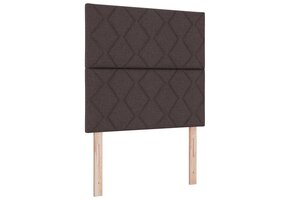 vidaXL Hoofdbord Stoffen Geometric Donkerbruin - 40% Korting