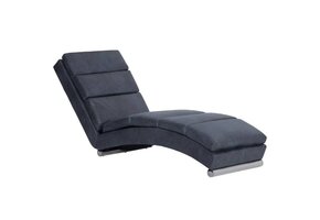 VidaXL Chaise Longue Kunstsuède Grijs - 73% Korting