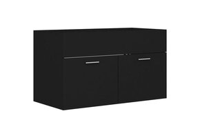 VidaXL Wastafelkast 80cm Zwart (Bewerkt Hout) - 69% Korting!