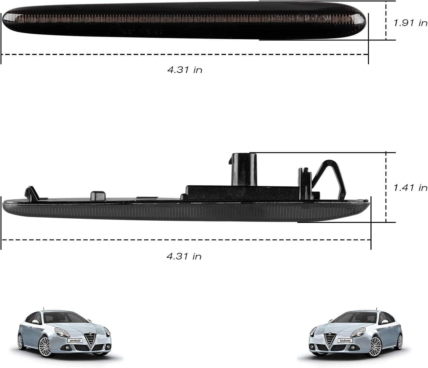 Dynamische Amber LED Indicatoren Smoke Lens Alfa Romeo Giulietta/Megane III (46% Korting)