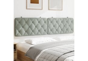 Hoofdbordkussen vidaXL Velvet Lichtgrijs - 200cm - 64% Korting!